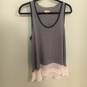 Maison Jules Tops - Maison Jules Flowy Tank - Blue Striped Maison Jules Tops - Maison Jules Flowy Tank - Blue Striped